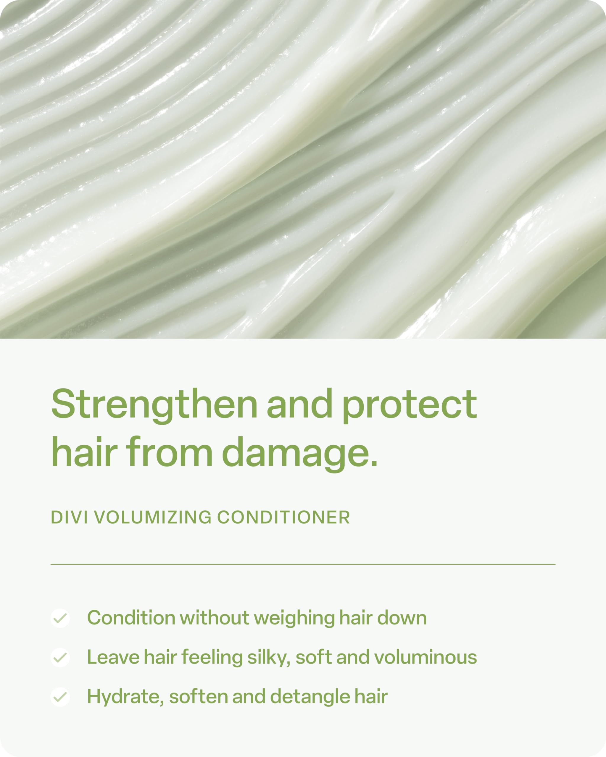 divi Volumizing Conditioner for Women and Men - Lightweight Volume Conditioner for Fine Hair - Designed to Strengthen and Protect the Hair from Damage, 12 Fl Oz.
